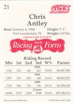 1993 Jockey Star #21 Chris Antley Back